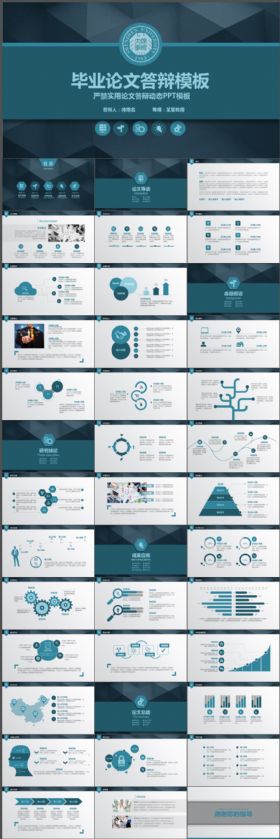 大气质感严谨实用毕业论文答辩动态PPT模板