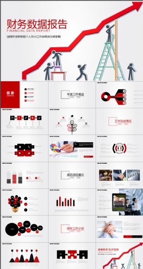 财务数据分析市场调研报告PPT模板