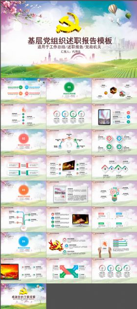 基层党组织述职报告PPT模板