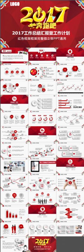 奔跑吧2017工作总结汇报PPT模版
