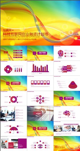 科技互联网酷炫商业计划书ppt模板