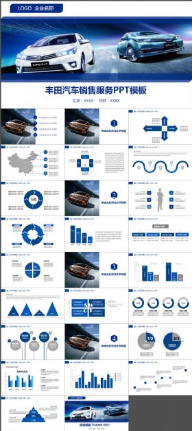 丰田汽车生产销售4S店动态PPT