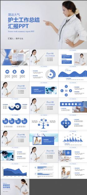 护士工作总结汇报PPT 医务工作总结计划