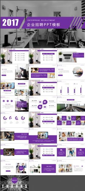 2017企业招聘企业介绍工作总结PPT模