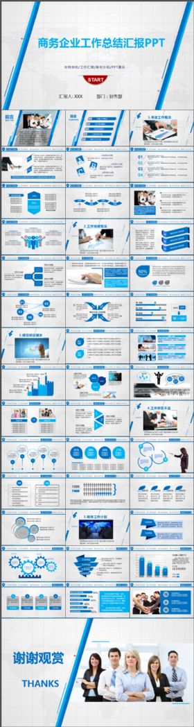 商务企业简介公司宣传年终总结汇报PPT模板