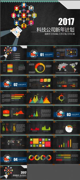 2017科技公司新年计划PPT模板