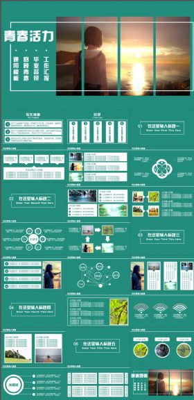 商务风格的青春通用PPT