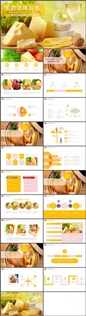 小吃美食美味工作汇报PPT模板