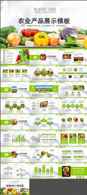 现代生态农业科技农产品管理PPT模板