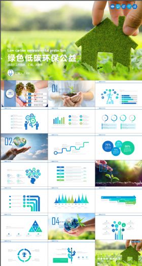 树木园林绿化森林环保行业PPT模板