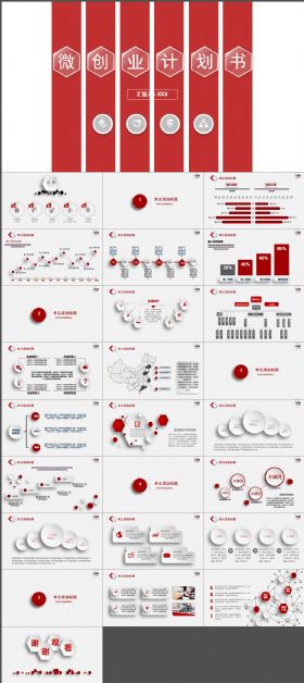 微创业工作计划计划书PPT模板下载
