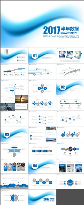 商务工作汇报计划年终总结PPT模板
