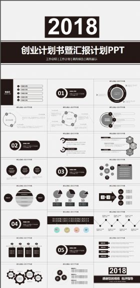 创业计划暨计划汇报动态ppt模板