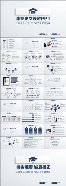 稳重大气精美全面微立体风论文答辩PPT设计