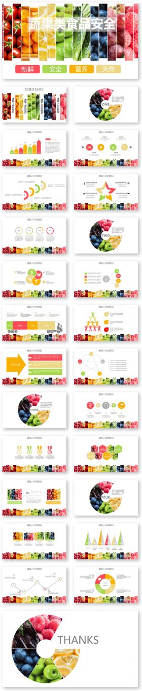 蔬果类食品安全产品动态PPT模板