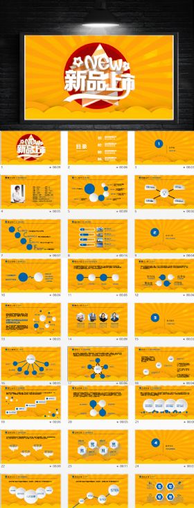 新品上市产品发布会精美时尚完整框架PPT模板