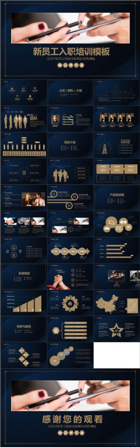 高端大气新员工入职培训商务框架完整PPT模板