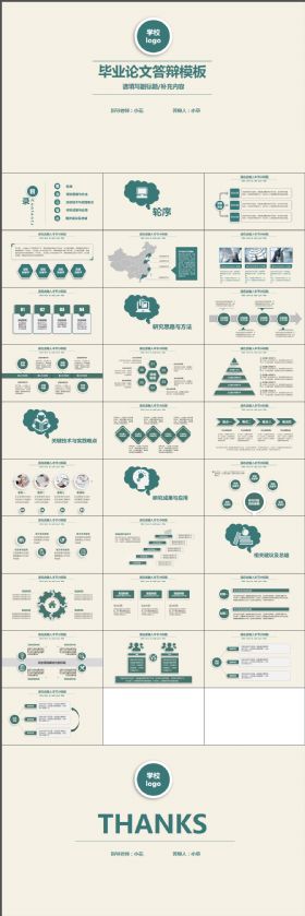 简约大气严谨实用毕业论文答辩PPT模板