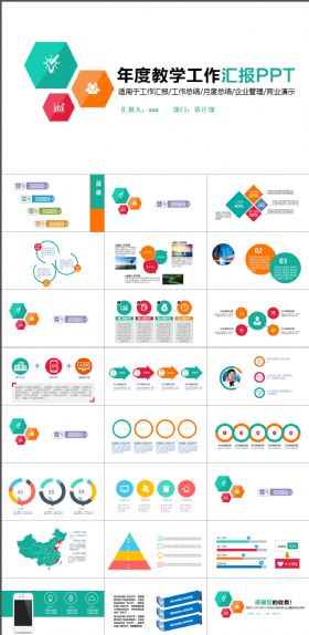 年度教学工作汇报ppt模板