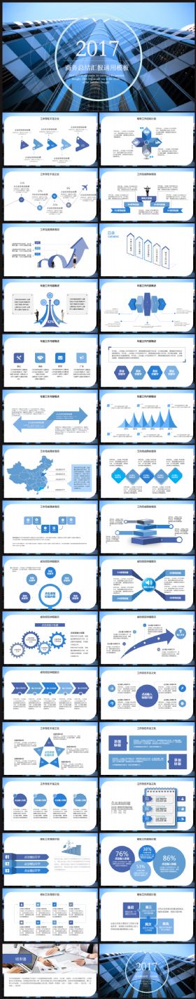 商务企业互联网金融电商年度工作总结汇报2017工作计划通用ppt