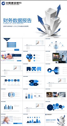 建行银行理财财务数据分析报PPT模板