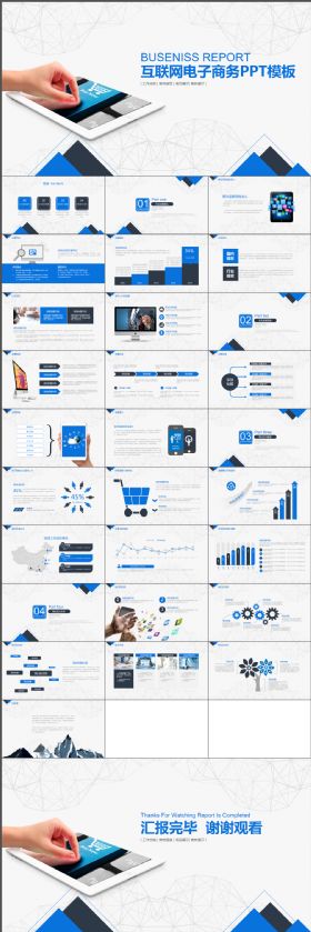 简约大气互联网电子商务行业报告ppt