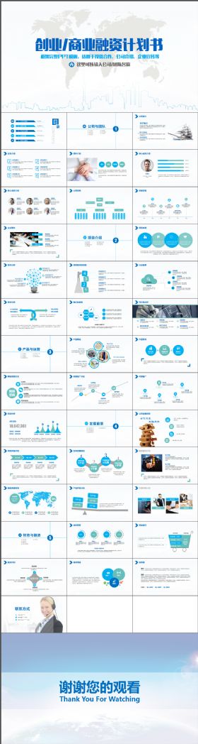 高端大气商业计划书项目展示市场规划精致PPT模板