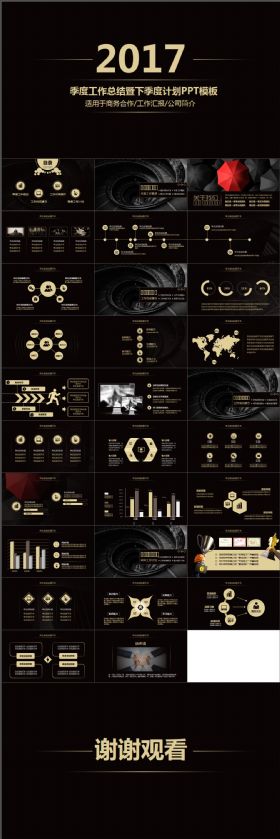 高端炫酷金融商务科技商业策划工作计划书黑色大气PPT模板