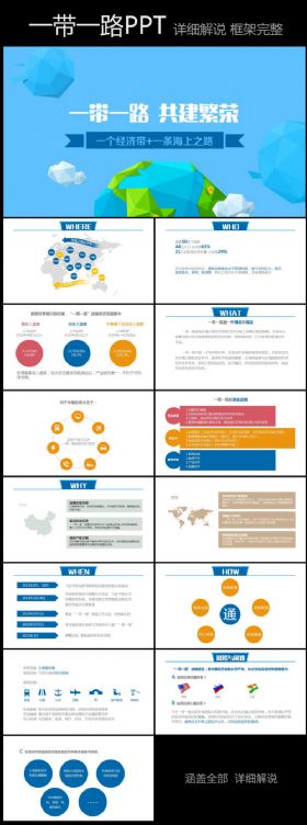 一带一路PPT详细解说、框架完整