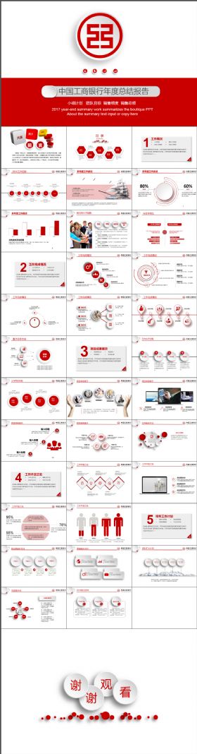 简约大气中国工商银行工作总结汇报通用模板
