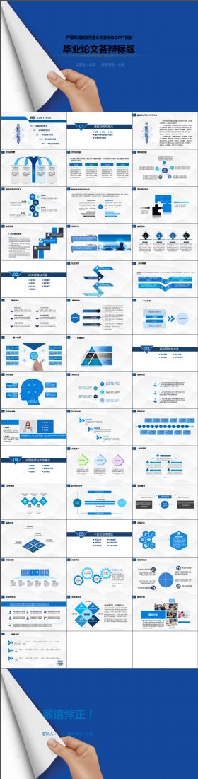 严谨实用毕业论文答辩课题研究开题结题报告完整PPT模板