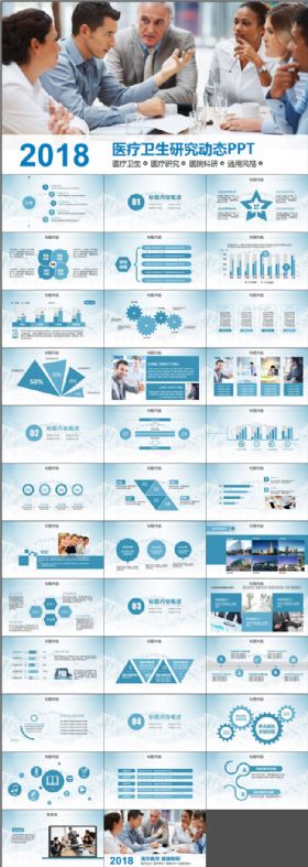 医药医疗医学卫生研究计划工作总结PPT动态模板
