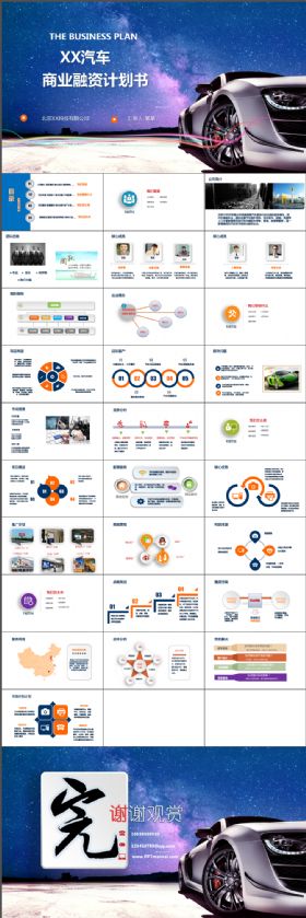 高端大气汽车服务商业融资计划书框架完整内容详实