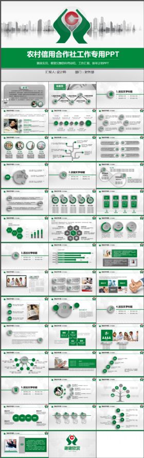 农村信用合作社工作计划总结PPT模板