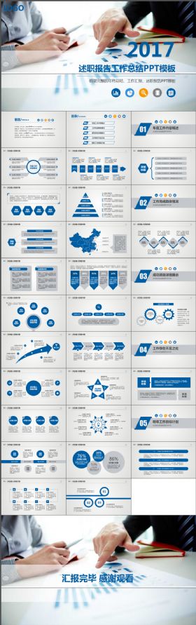 高端简约精品述职报告工作总结PPT