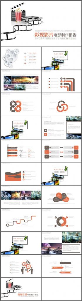 电影影视制作工作汇报PPT模板