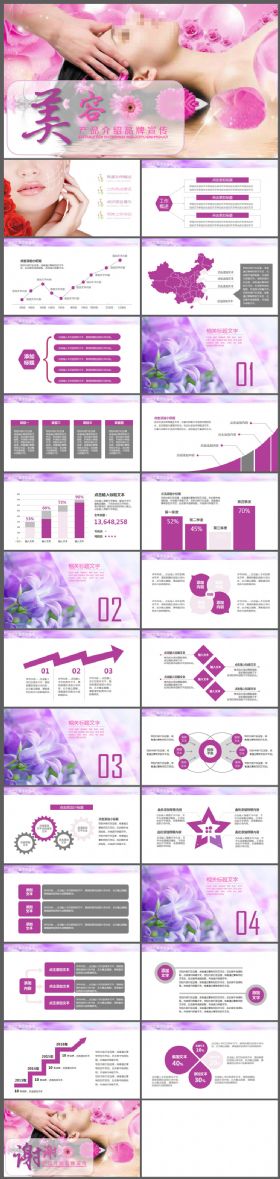 美容护肤整形工作汇报PPT模板