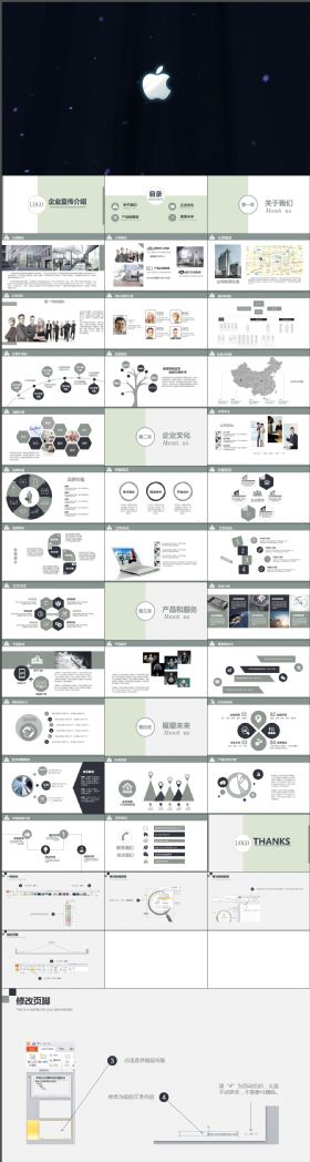 简约大气商务企业宣传介绍ppt精致模板