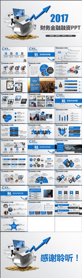 高端大气精致简约财务汇报互联网金融融资创业PPT