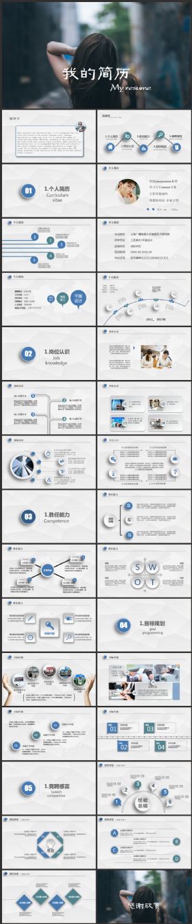 个人简历求职应聘竞聘报告ppt