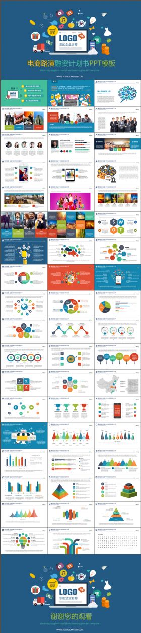 炫酷大气电商路演投资融资报告网络营销网络推广PPT