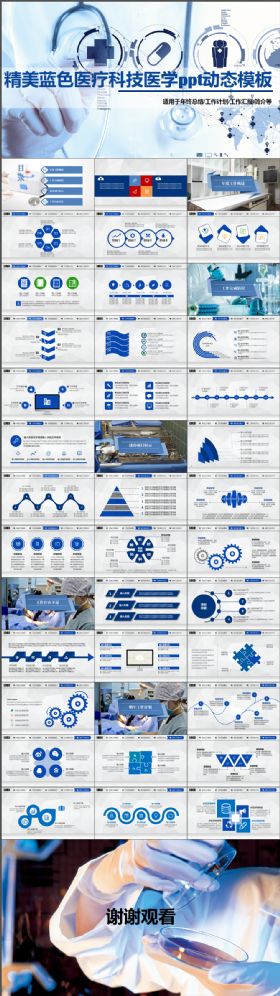 简约简洁医疗医药药品医院卫生医学医生健康护士生物制药医药幻灯片
