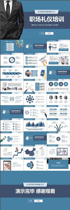 内容完整专业实用职场礼仪培训商务礼仪培训PPT模板
