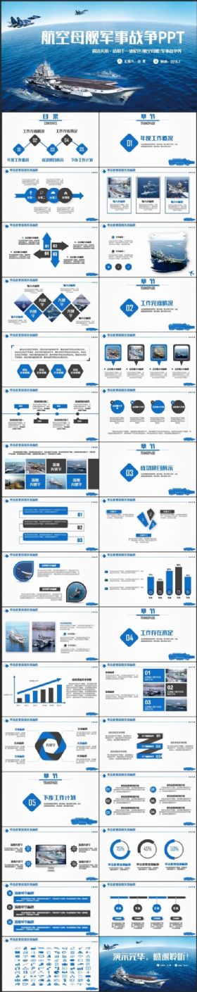 大气航空母舰航母辽宁舰海军军舰军事国防PPT