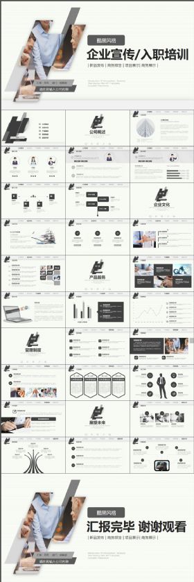 专业实用完整大气企业宣传入职培训ppt模板