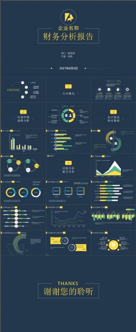 高端精致财务管理工作总结报表统计分析ppt模板