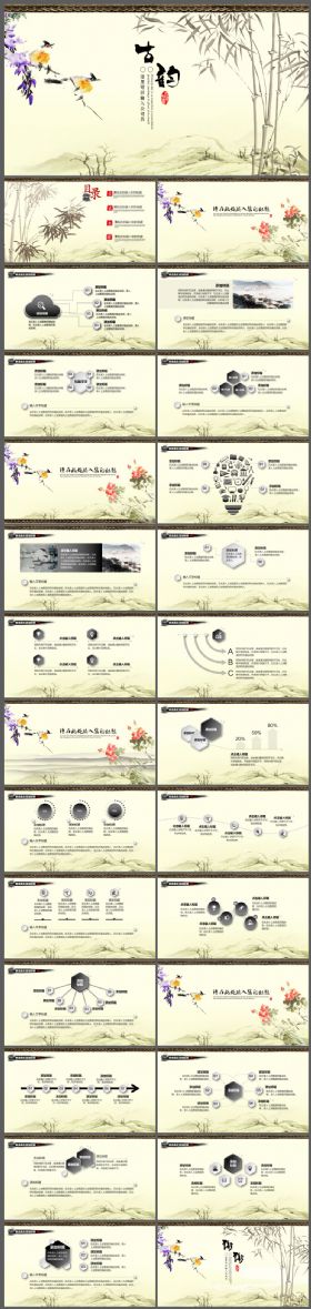 古韵中国风古典工作汇报PPT模板