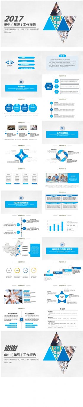 【年终（年中）总结报告】工作计划、总结汇报PPT动态模板