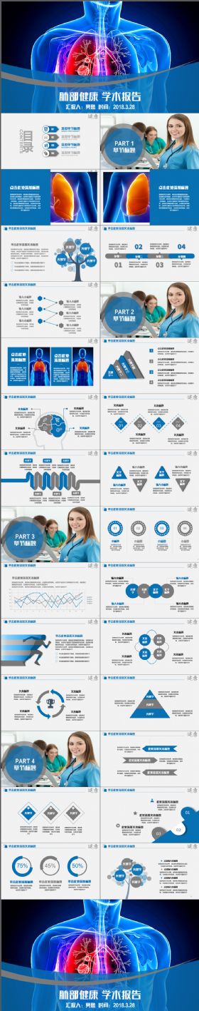 肺 肺脏 肺部健康 医疗研究 学术报告 PPT
