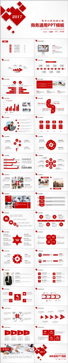 高端大气商务工作总结汇报融资述职2017工作计划通用PPT